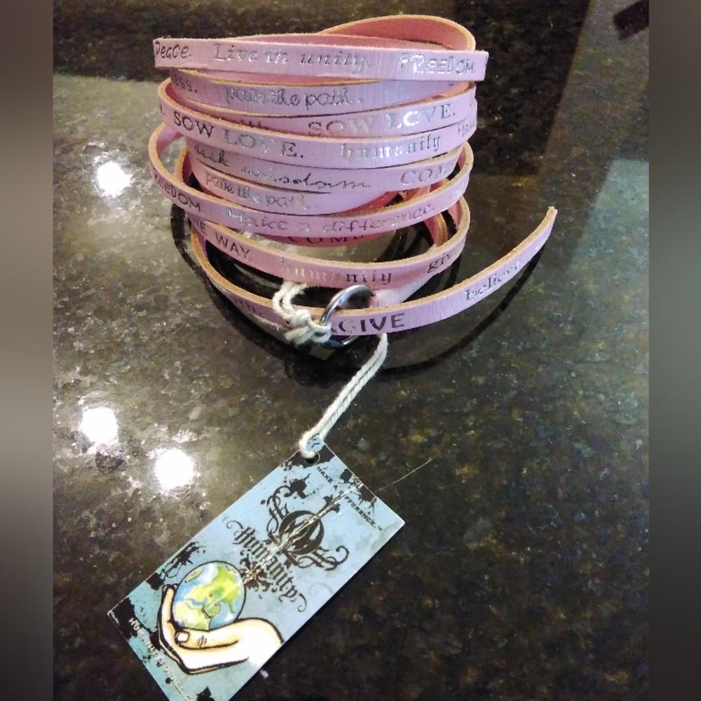 New Humanity For All Slim Wrap Bracelet